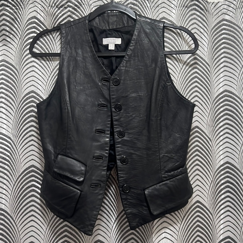 Vintage Esprit Leather Vest